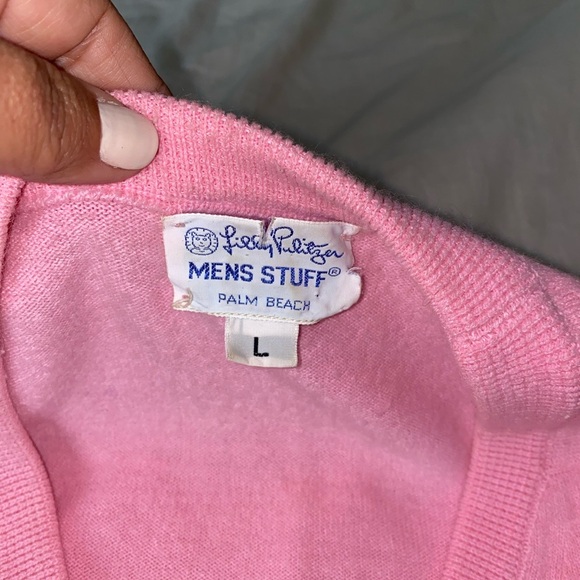 Vtg 70’s Lilly Pulitzer Men’s V Neck Sweater - Picture 3 of 6